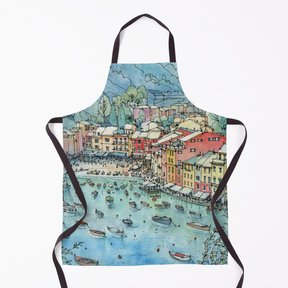 Famgem Portofino, Italy Grill Aprons For Kitchen Bbq Chef