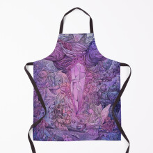 Famgem Dark Crystal Grill Aprons for Kitchen & BBQ - Waterproof, Breathable Polyester, 21x29, Adjustable Neck, 2 Front Pockets