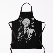 Sanji Vinsmoke Grill Apron by Famgem - Waterproof, Breathable Polyester, Adjustable Neck, 21x29 in, 2 Front Pockets for Kitchen & BBQ