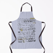 Famgem Fold in the Cheese Grill Apron for Kitchen & BBQ Chef - Adjustable Waterproof, 2 Front Pockets, 21x29 in