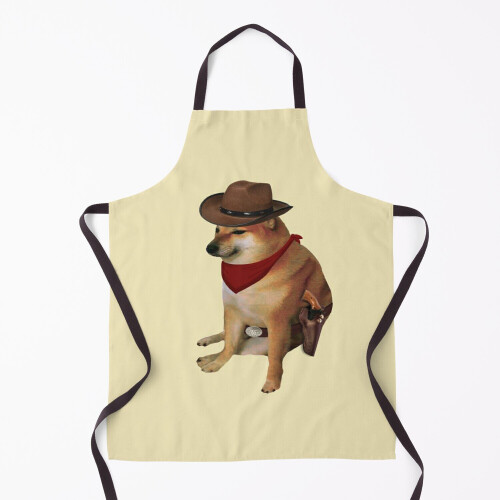 Cheems Doge Cowboy Grill Aprons for Kitchen BBQ Chef on OnBuy