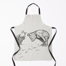 Winnie the Pooh Sketch Grill Aprons for Kitchen BBQ Chef
