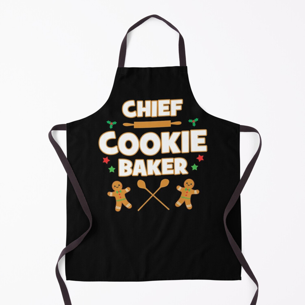 Famgem Christmas Cookies Chief Cookie Baker Apron - Waterproof Kitchen And Bbq Chef Apron With Adjustable Neck