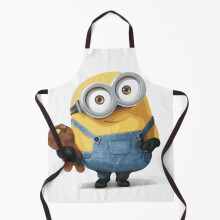 Famgem Bob the Minion Grill Apron – Waterproof 21x29 in Kitchen BBQ Chef Apron with Adjustable Neck Strap, 2 Front Pockets