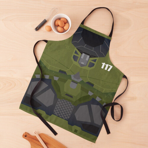 Halo Infinite Master Chief Armor Grill Aprons for Kitchen BBQ Chef 2