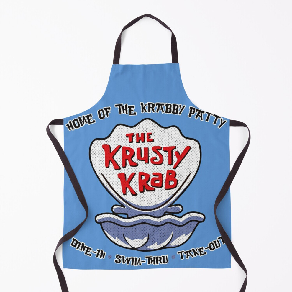 Famgem Krusty Krab Halftone Grill Aprons For Kitchen Bbq Chef