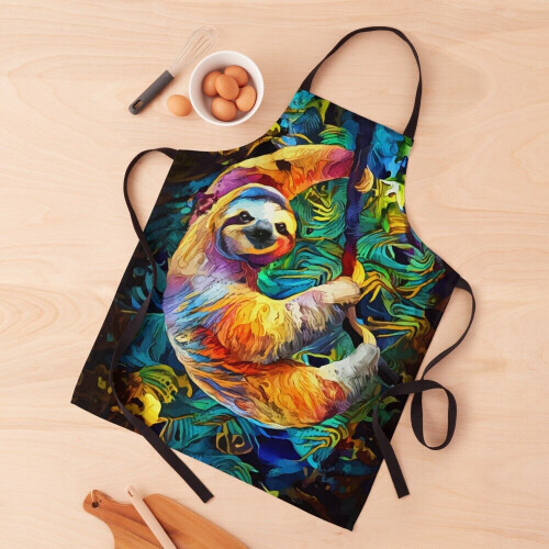 Colorful sloth Grill Aprons for Kitchen BBQ Chef 2