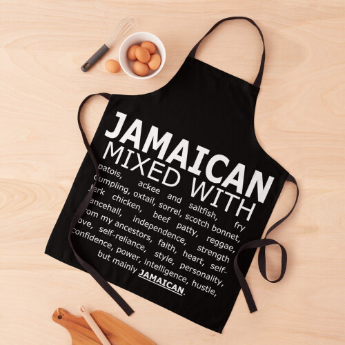 Jamaican Mixed With Grill Aprons for Kitchen BBQ Chef 2