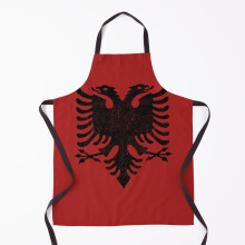 Vintage Albanian Flag Grill Aprons for Kitchen BBQ Chef