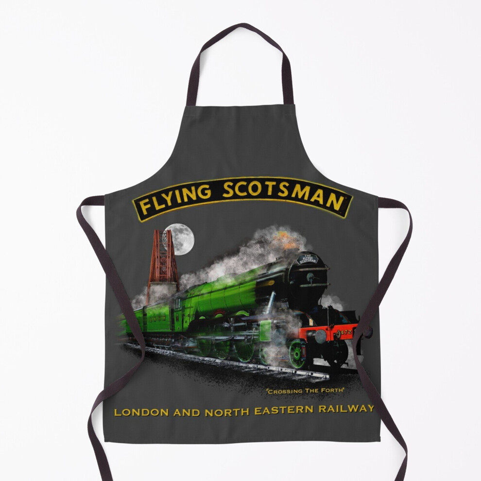 The Legendary flying Scotsman over the Forth Steam Train by Motormaniac Grill Aprons for Kitchen BBQ Chef