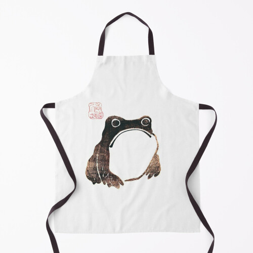 Frog Grill Aprons: Waterproof, Breathable 2-Layer Fabric, Adjustable Neck, 2 Front Pockets for Kitchen & BBQ