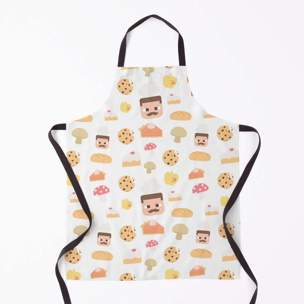 Minecraft Food Pattern Grill Aprons for Kitchen BBQ Chef