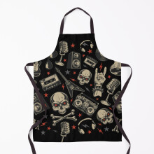 Heavy metal pattern Grill Aprons for Kitchen BBQ Chef