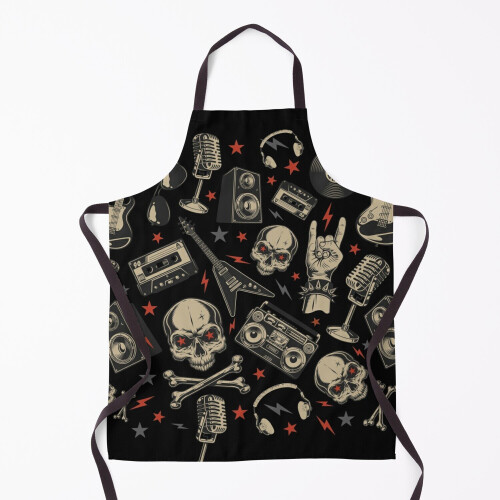 Heavy metal pattern Grill Aprons for Kitchen BBQ Chef