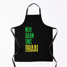 South African - Nou Gaan ons Braai Grill Aprons for Kitchen BBQ Chef