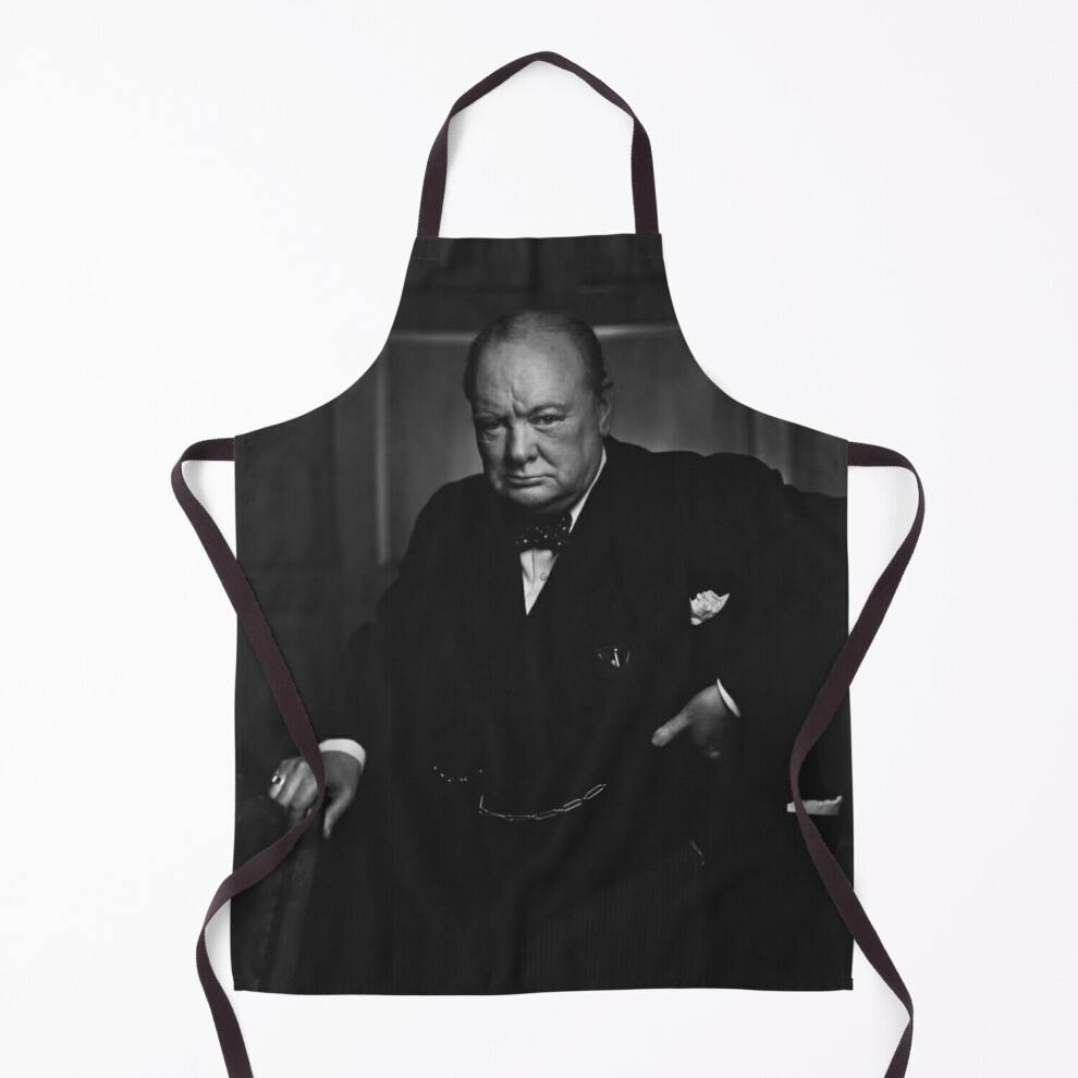 Winston Churchill Portrait - The Roaring Lion - Yousuf Karsh Grill Aprons for Kitchen BBQ Chef