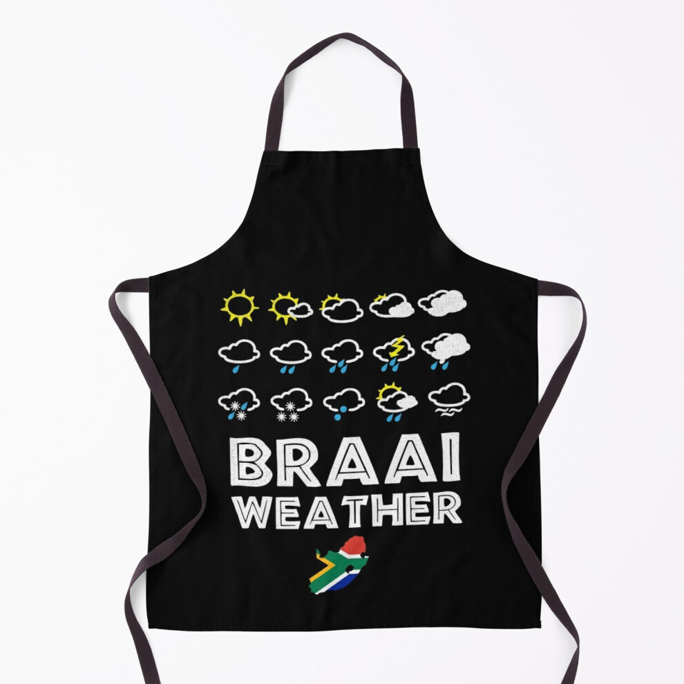 Braai Weather South Africa Style Grill Aprons for Kitchen BBQ Chef