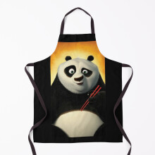 Famgem Kung Fu Panda Grill Apron - Waterproof, Breathable Kitchen BBQ Chef Apron, Adjustable Neck, 21x29 in