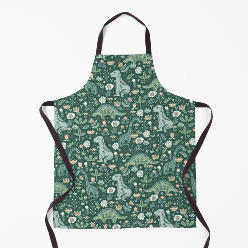 Folk Floral Dinosaur Grill Aprons for Kitchen BBQ Chef