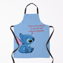 Ohana Means Family Grill Apron - 2-Layer Waterproof Polyester BBQ Apron with Adjustable Neck, 2 Front Pockets, 21x29 in