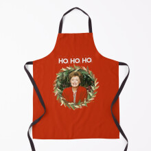 HO HO HO - Blanche Devereaux Christmas from the Golden Girls (White) Grill Aprons for Kitchen BBQ Chef