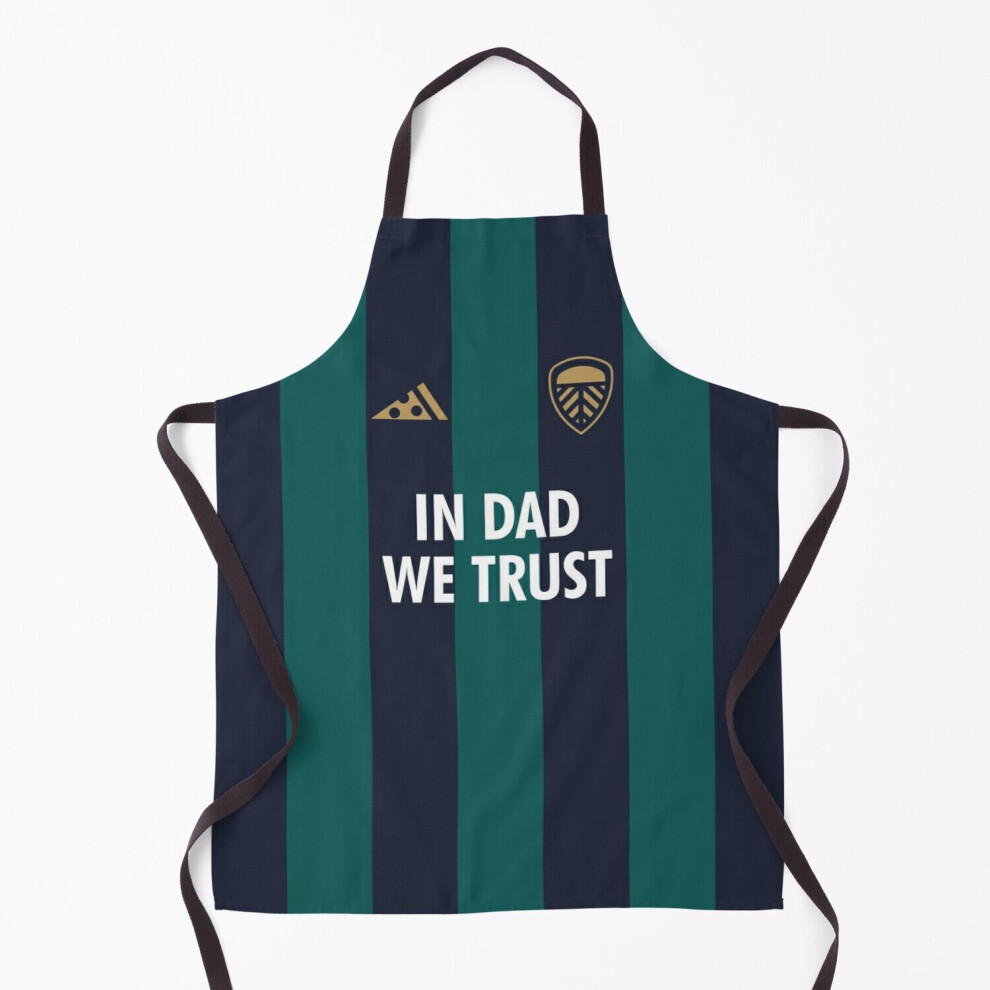 Famgem Apron Leeds United "In Dad We Trust" Grill Aprons For Kitchen Bbq Chef
