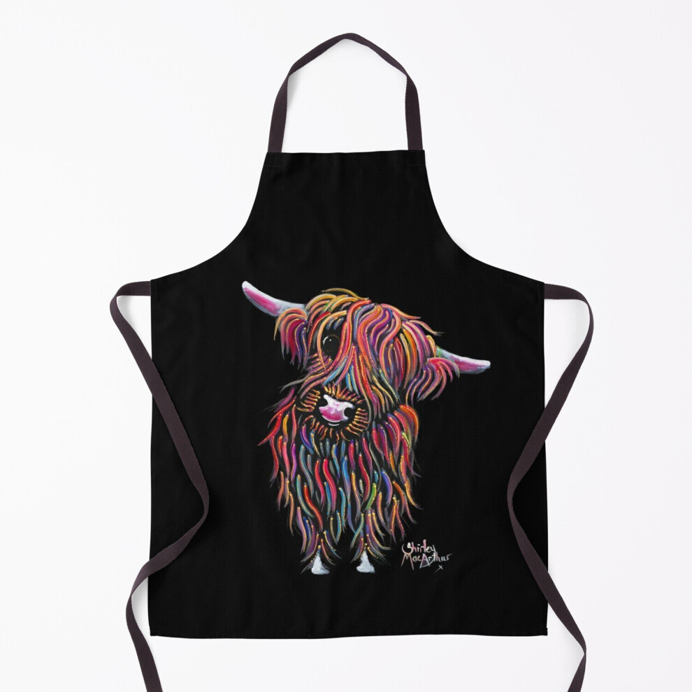 Scottish Highland Cow ' BoLLY ' by Shirley MacArthur Grill Aprons for Kitchen BBQ Chef