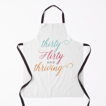 Thirty Flirty and Thriving 13 Going On 30 Grill Apron - Waterproof & Breathable 21x29, Adjustable Neck, 2 Front Pockets