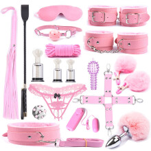 Adult Fun Toy Suit 19Pcs/Set Bed Game for Play Set Special Bundled Binding Set SM Kit for Couple Adult Sexy Toys