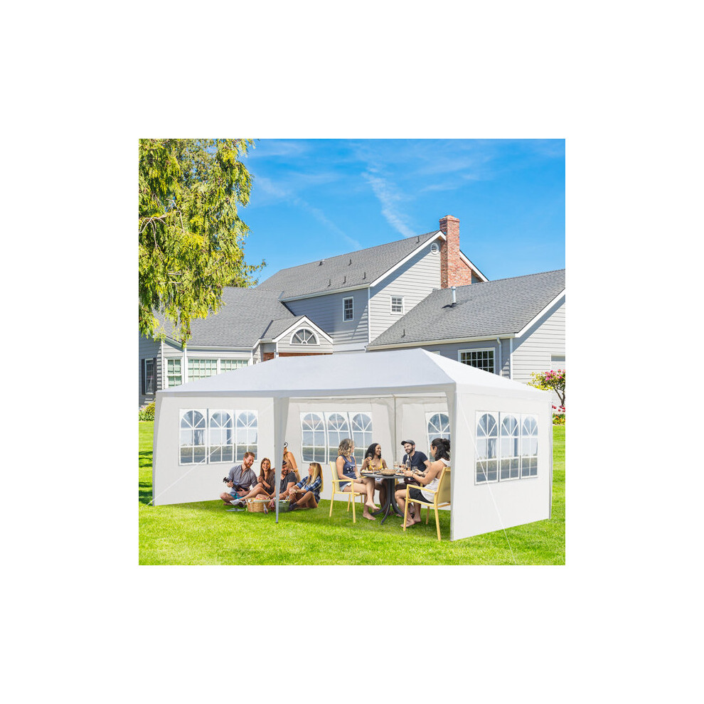 3Mx6M Heavy Duty GARDEN Gazebo Waterproof Garden Party Tent with 4 Removable Sidewalls