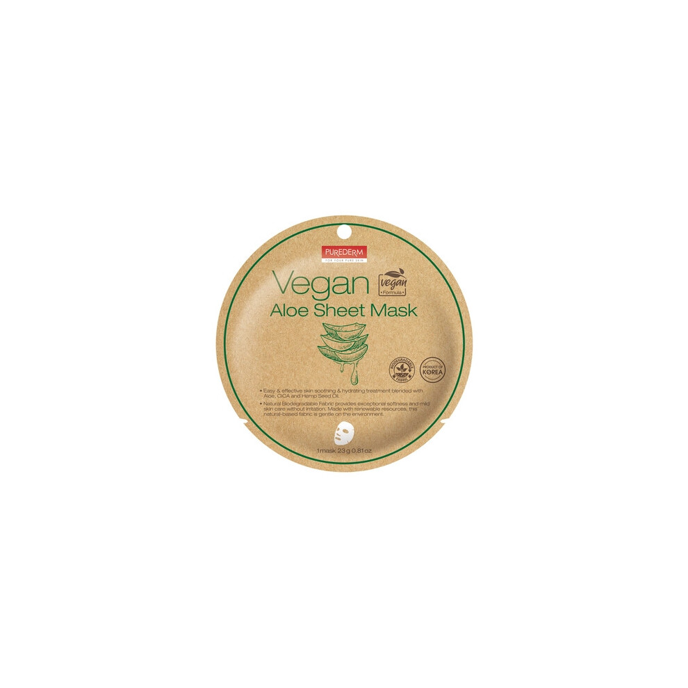 Purederm Vegan Aloe Sheet Mask