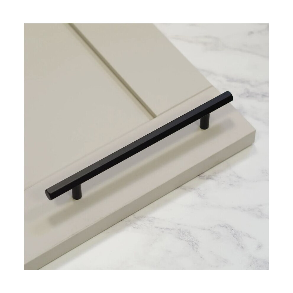 (160Mm Handle ) 160Mm & 320Mm Matt Black Hexagon Handles & Pull 5060796706796