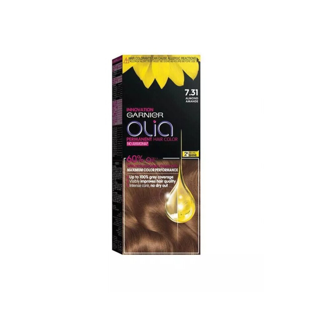 Garnier Olia Permanent Hair Color 7.31 Olia Almond Kit