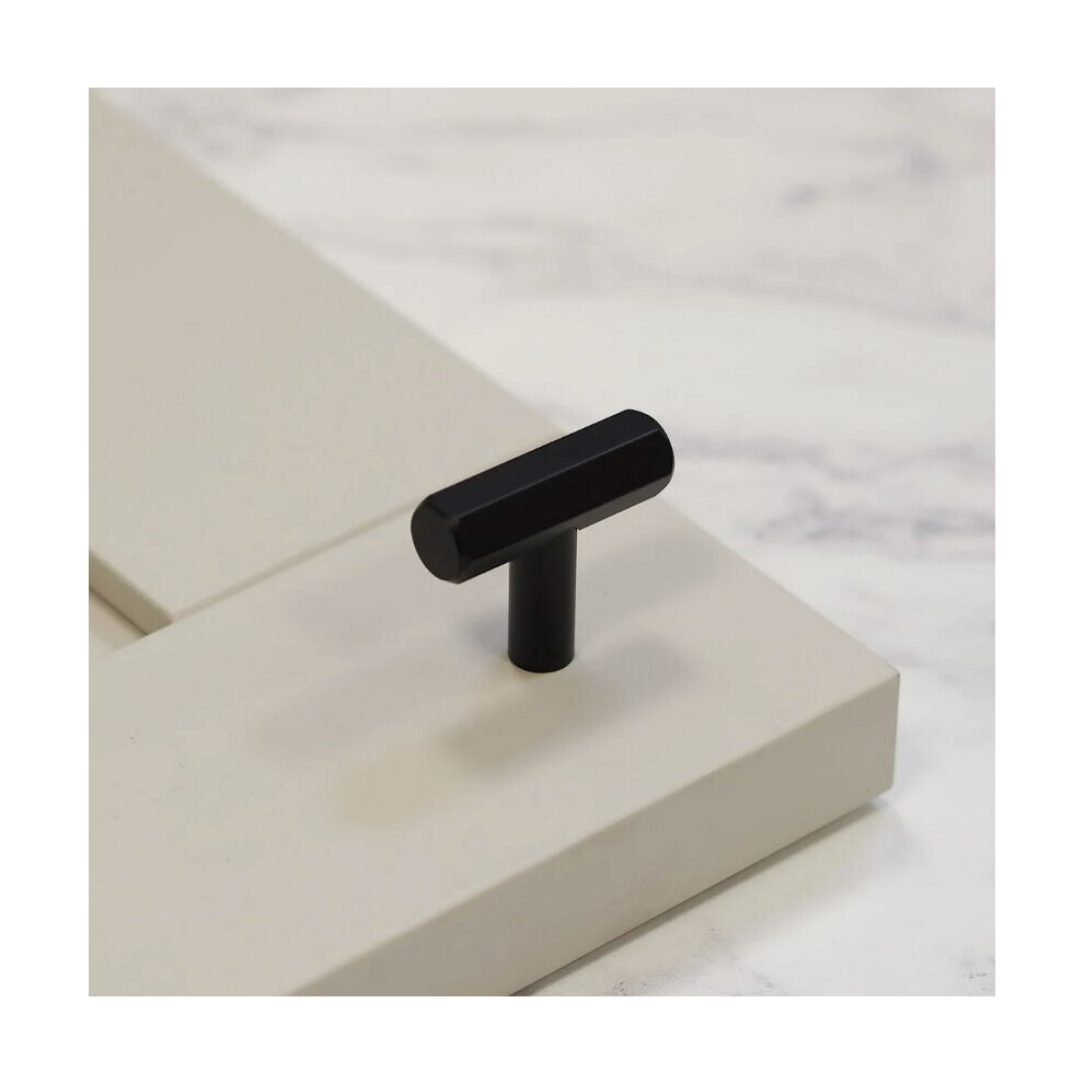 (Knob) 160Mm & 320Mm Matt Black Hexagon Handles & Pull