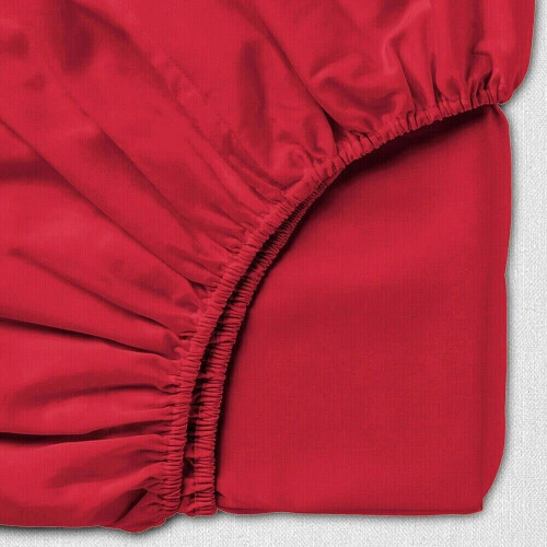 (Super King, Red) Luxury Extra Deep 25cm Fitted Bed Sheet - Single, Double, Super King Sizes (UK) 2