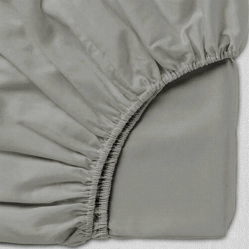 (Super King, Grey) Luxury Extra Deep 25cm Fitted Bed Sheet - Single, Double, Super King Sizes (UK) 1