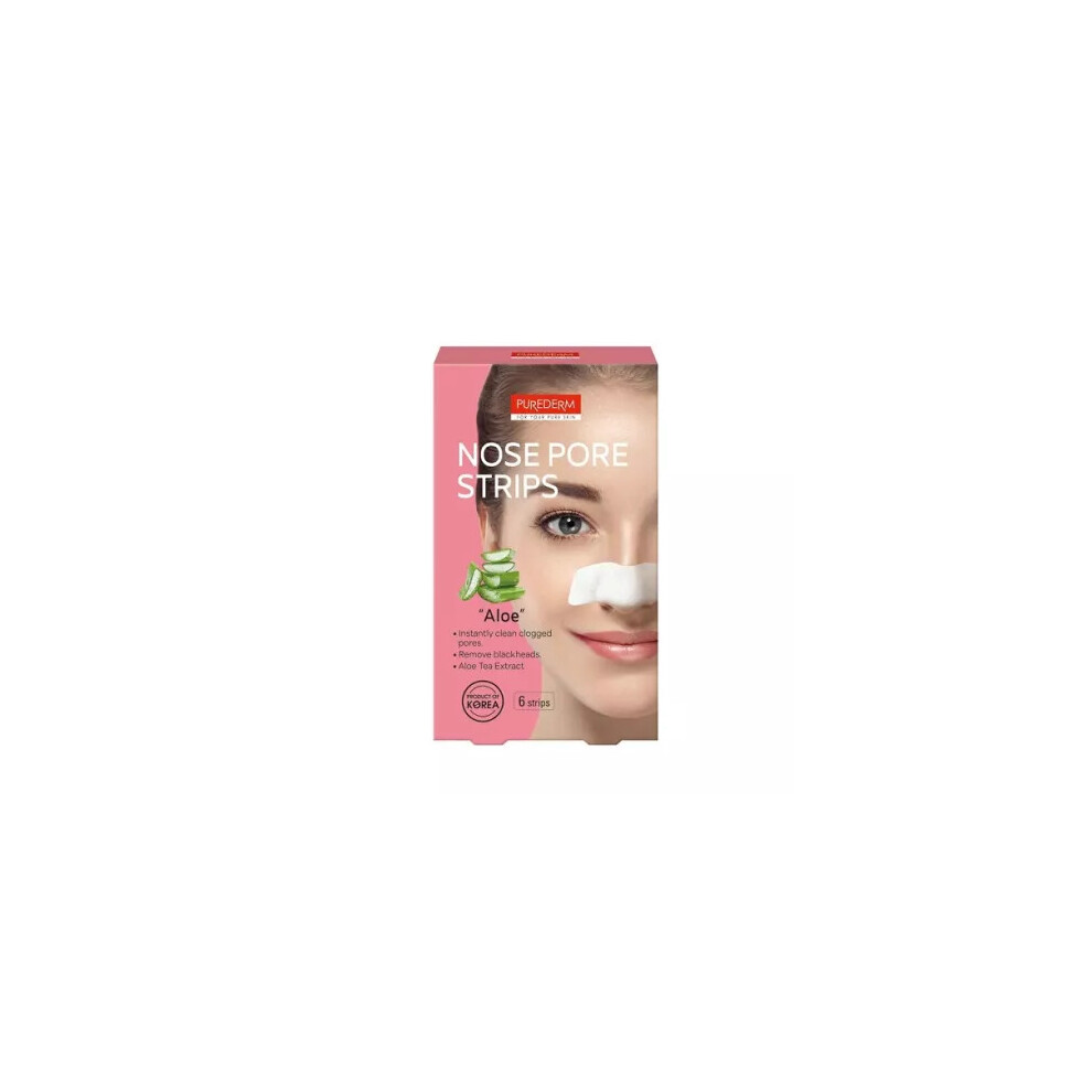 Purederm Aloe Vera Nose Pore Strips (6 Strips)