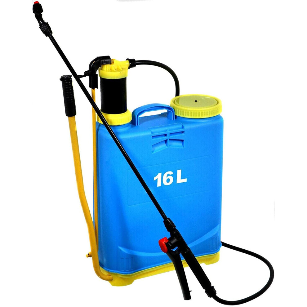 16 Litre Knapsack Sprayer Backpack Pressure Garden Weed Killer Sprayer With Lance And Adjustable Spray Nozzles