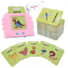 (Pink) Talking Flash Cards 224 Words Toddler Toys Old Boys Girls Autism Sensory Toys for Autistic Children Learning Montessori Toys