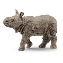 SCHLEICH Wild Life Indian Rhinoceros Baby Toy Figure - 14860