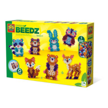 SES CREATIVE Beedz Forest Animals Green 1800 Iron-on Beads Mosaic Art Kit - 06407