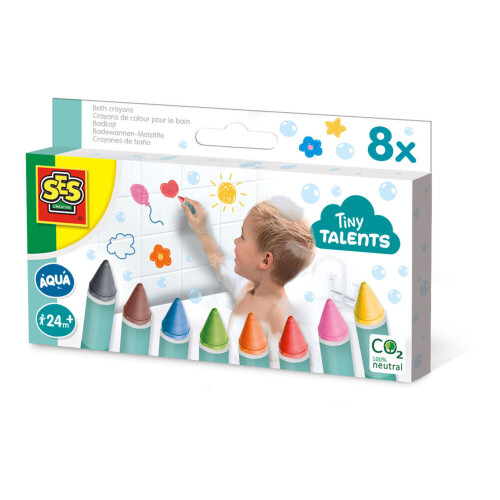 Crayons pour baignoire - SES CREATIVE - 13050 - 8 couleurs - Multicolore - Pour enfants