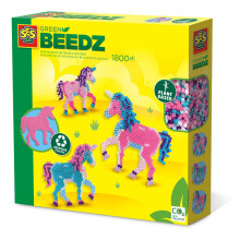 SES CREATIVE Beedz Unicorn Green 1800 Iron-on Beads Mosaic Art Kit - 06406