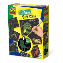 SES CREATIVE Dinosaurs Glow-in-the-Dark Scratch Card - 14285