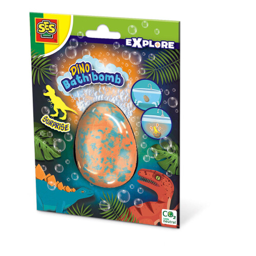 Badebombe - SES CREATIVE - Dinosaurier Überraschung - 160g - 4 Figuren - Unisex
