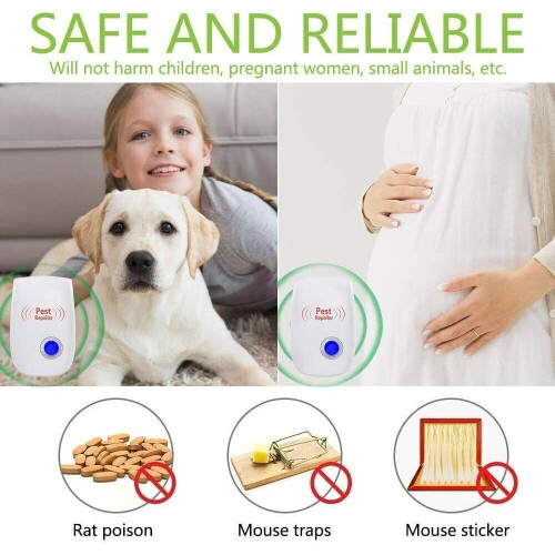 4 Pack Ultrasonic Pest Control Repeller Reject Rat Mouse Mice Spider 2