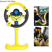 Electric Simulation Steering Wheel Toy With Light And Sound Educational Children Co-Pilot Children S Car Toy Vocal Toy Gift