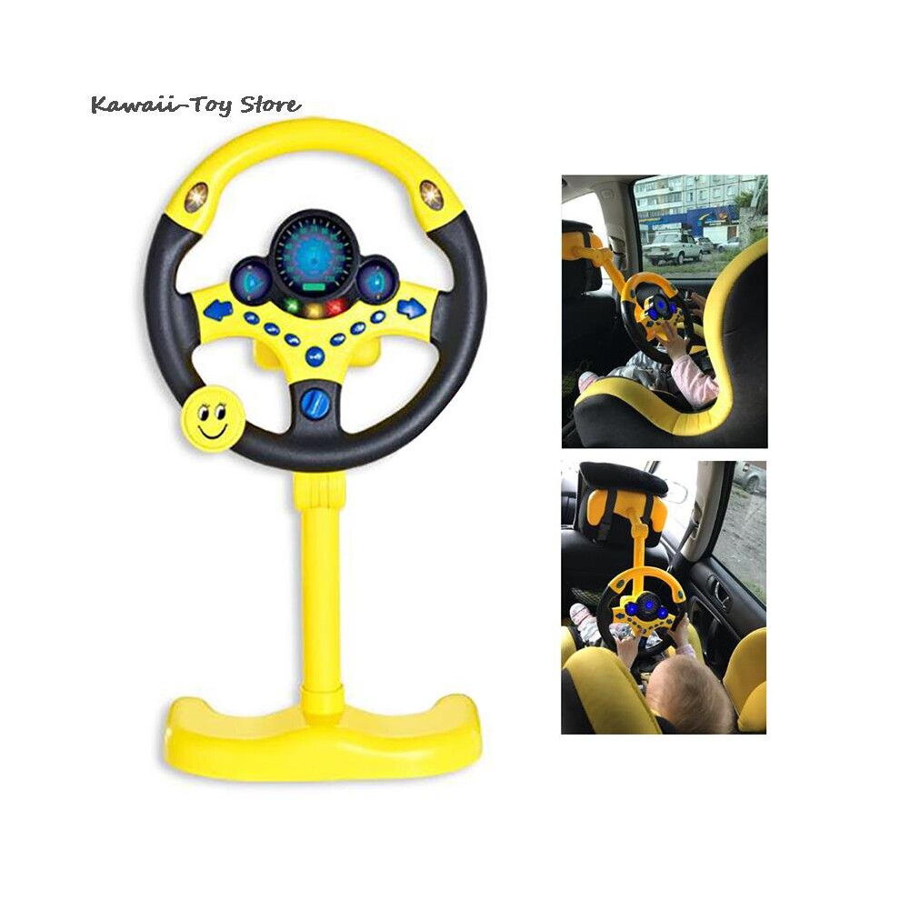 Electric Simulation Steering Wheel Toy With Light And Sound Educational Children Co-Pilot Children S Car Toy Vocal Toy Gift