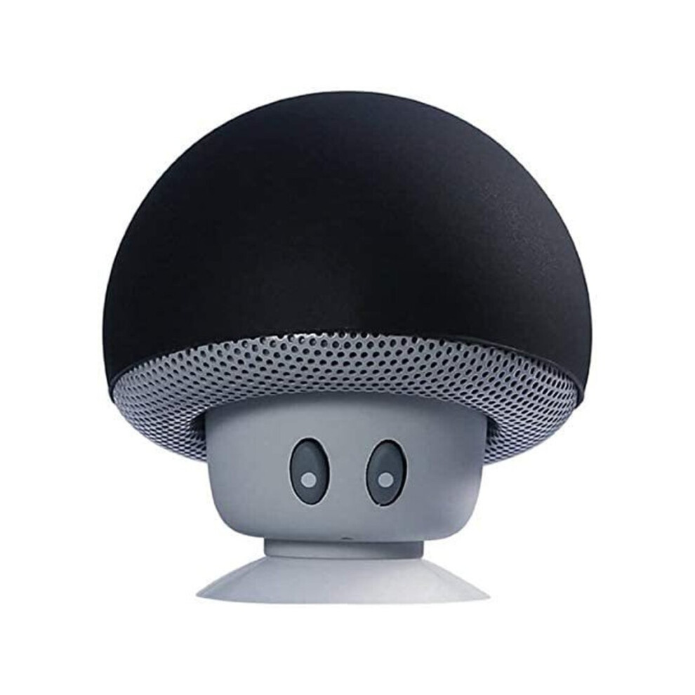 Mushroom Mini Wireless Portable Bluetooth 4.1 Speakers with Mic for Iphone Ipad Laptop Samsung HTC Lg Sony Cell Phones(Black)