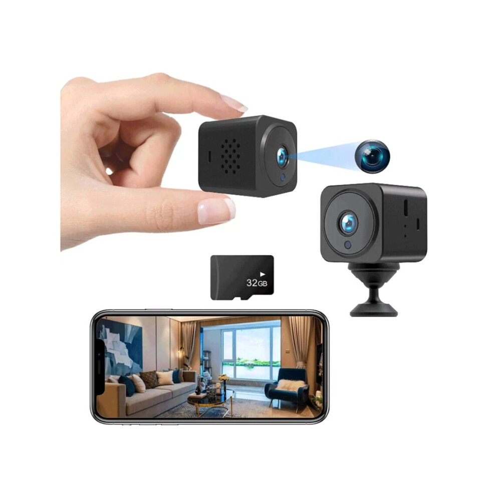 Wireless Security Camera, HD 1080p WiFi Connection Remote Camera with Audio Loop Recording, Two-Way Intercom, Night Vision, and, black